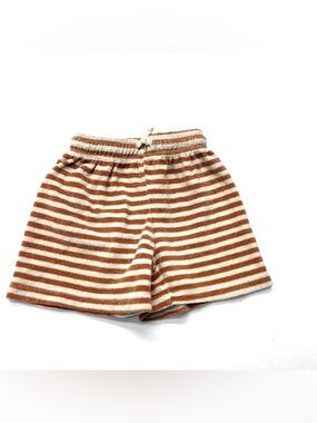 Zara Tan and Cream Striped Terry Cloth Kids Shorts